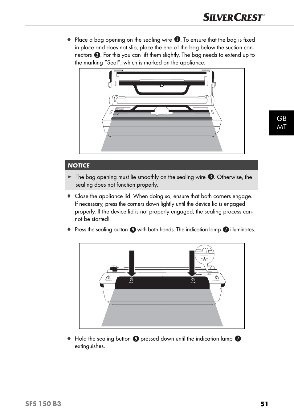 Gb mt | Silvercrest SFS 150 B3 User Manual | Page 54 / 74