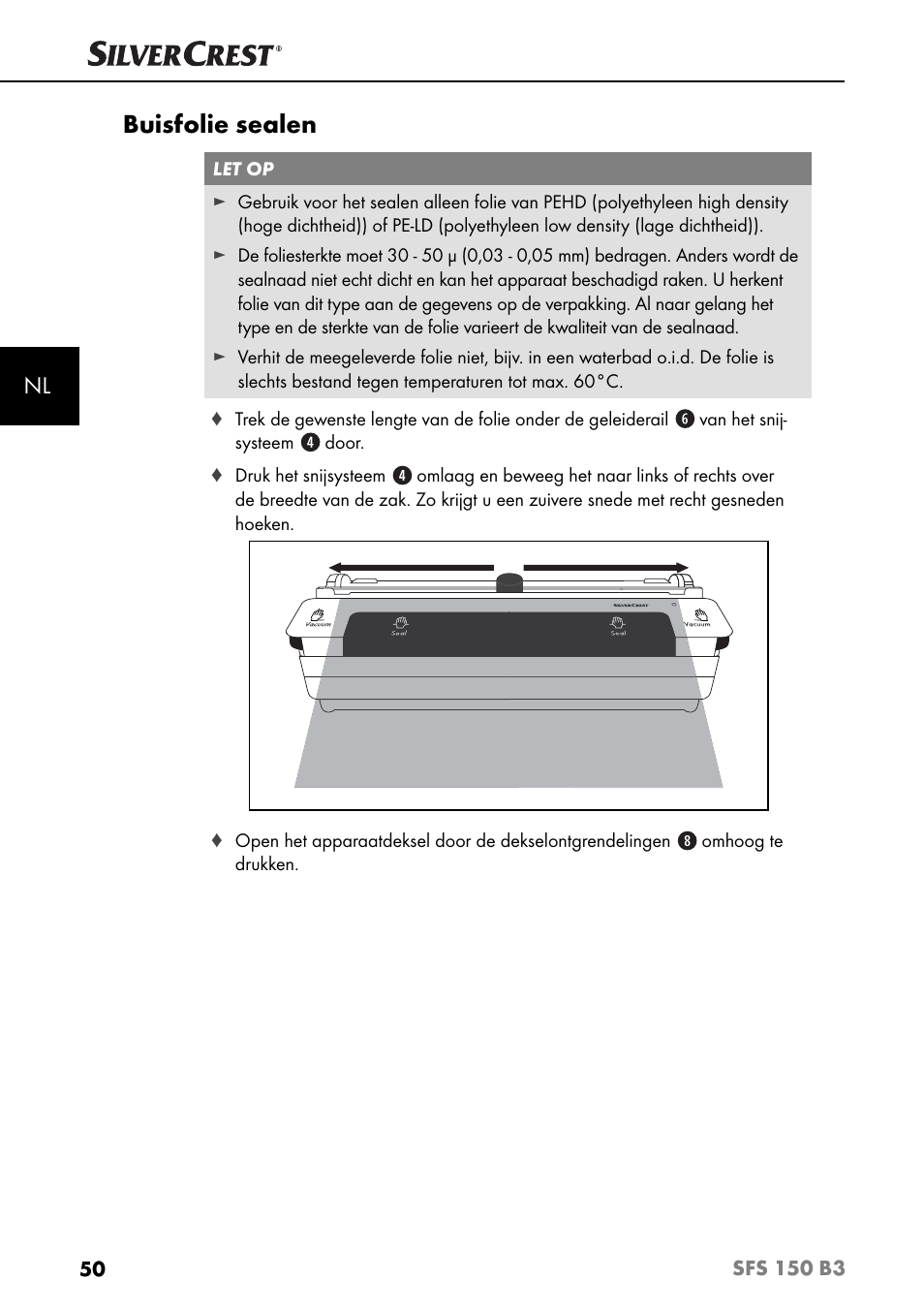 Buisfolie sealen | Silvercrest SFS 150 B3 User Manual | Page 53 / 73