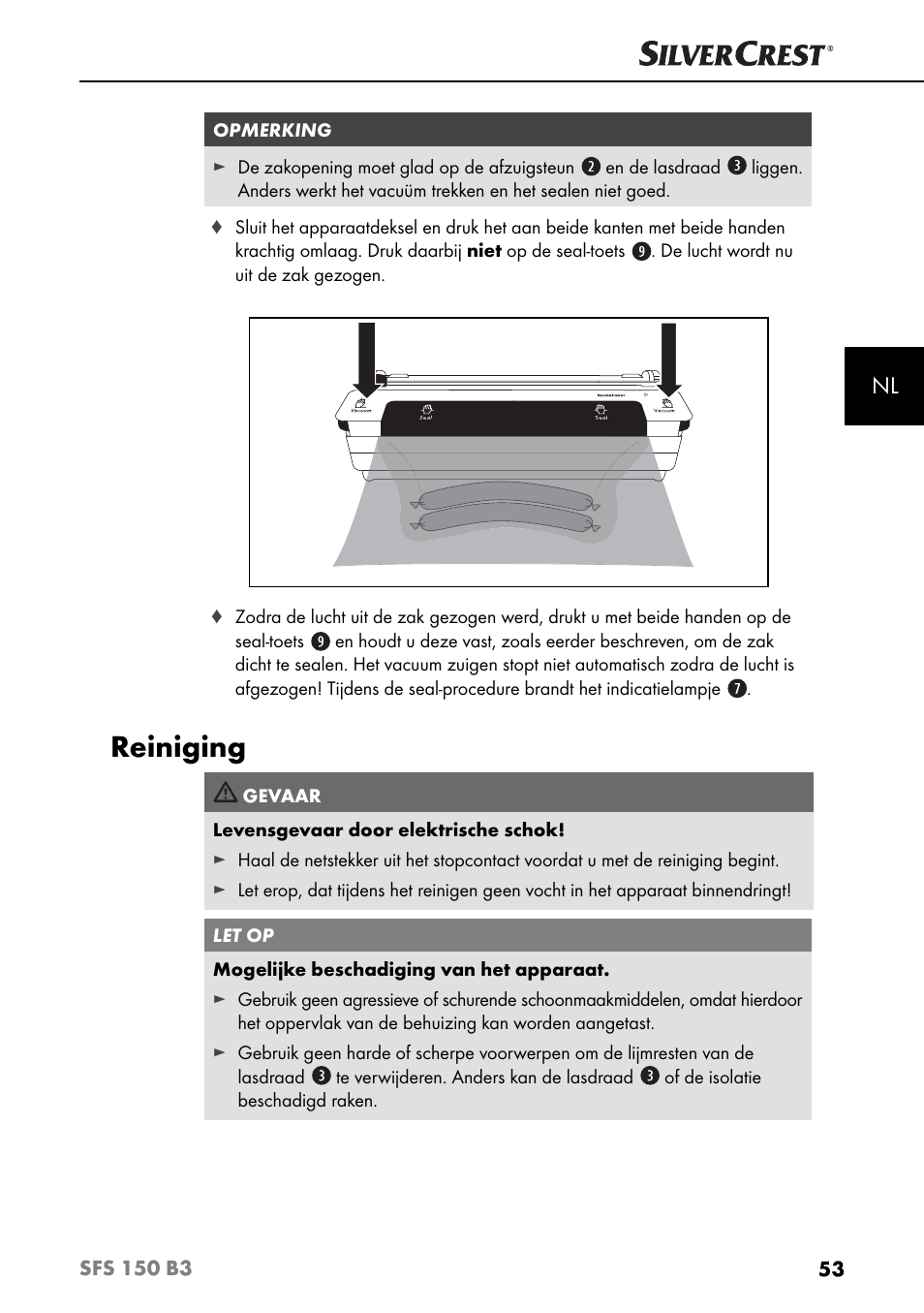 Reiniging | Silvercrest SFS 150 B3 User Manual | Page 56 / 73