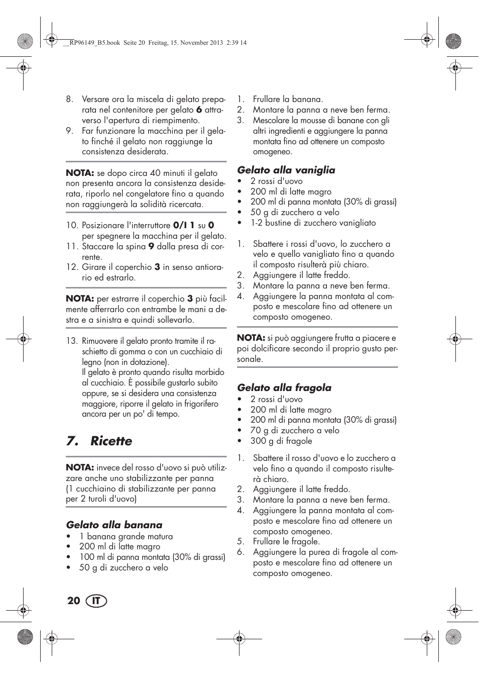 Ricette | Silvercrest SECM 12 A1 User Manual | Page 22 / 62