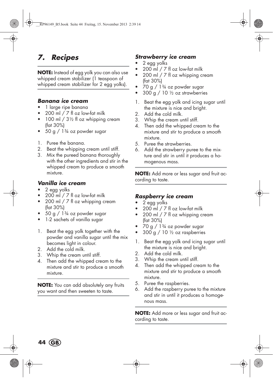 Recipes | Silvercrest SECM 12 A1 User Manual | Page 46 / 62