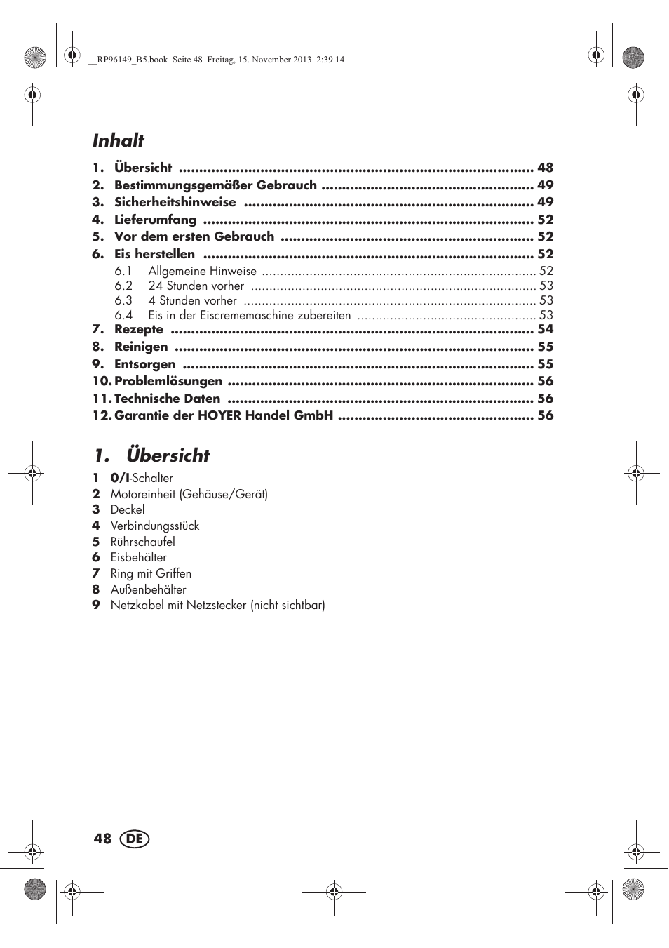 Inhalt, Übersicht | Silvercrest SECM 12 A1 User Manual | Page 50 / 62