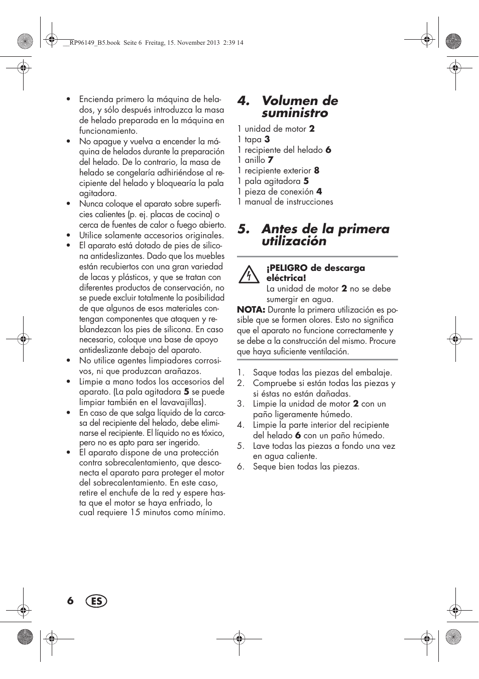 Volumen de suministro, Antes de la primera utilización | Silvercrest SECM 12 A1 User Manual | Page 8 / 62