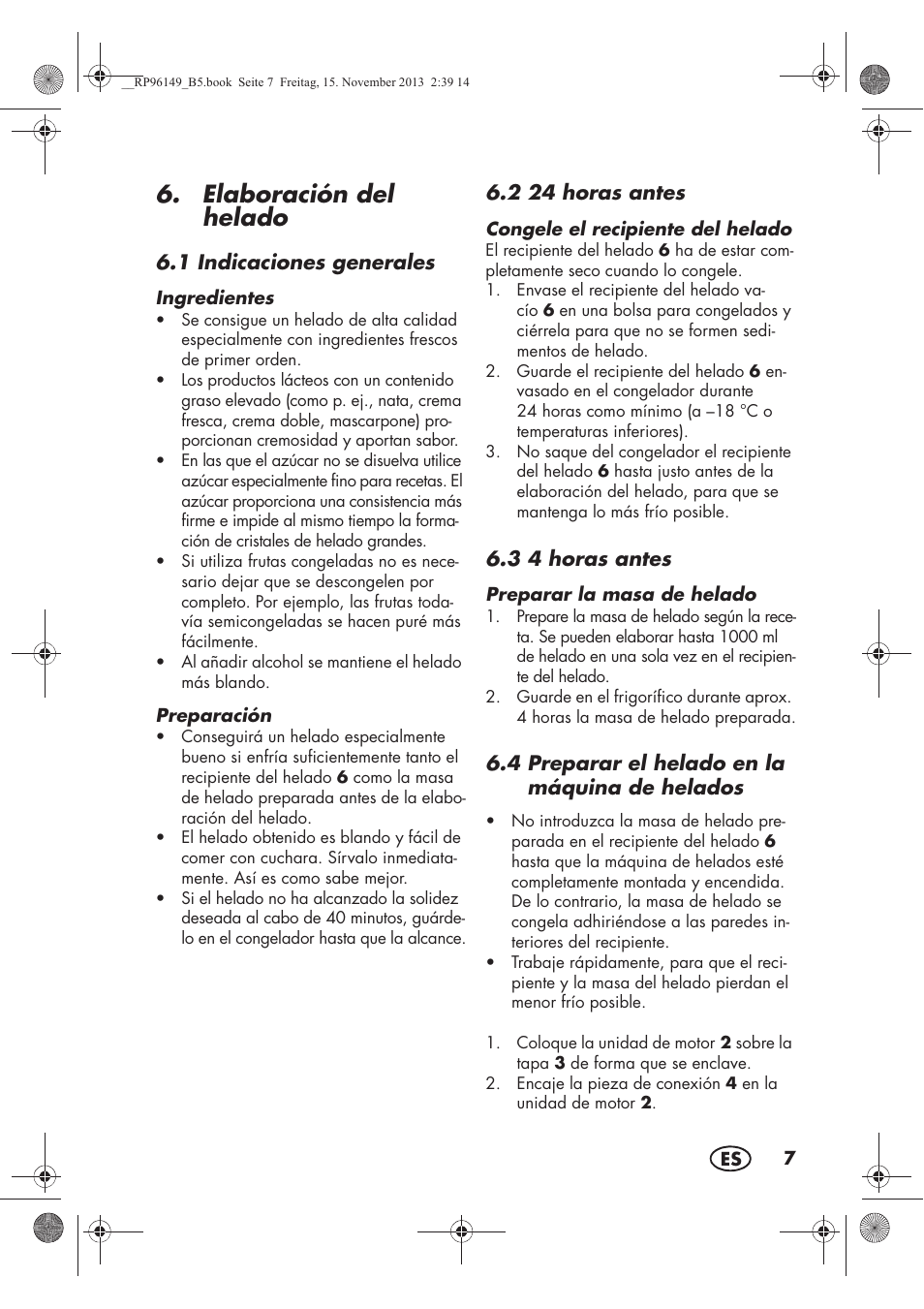 Elaboración del helado | Silvercrest SECM 12 A1 User Manual | Page 9 / 62