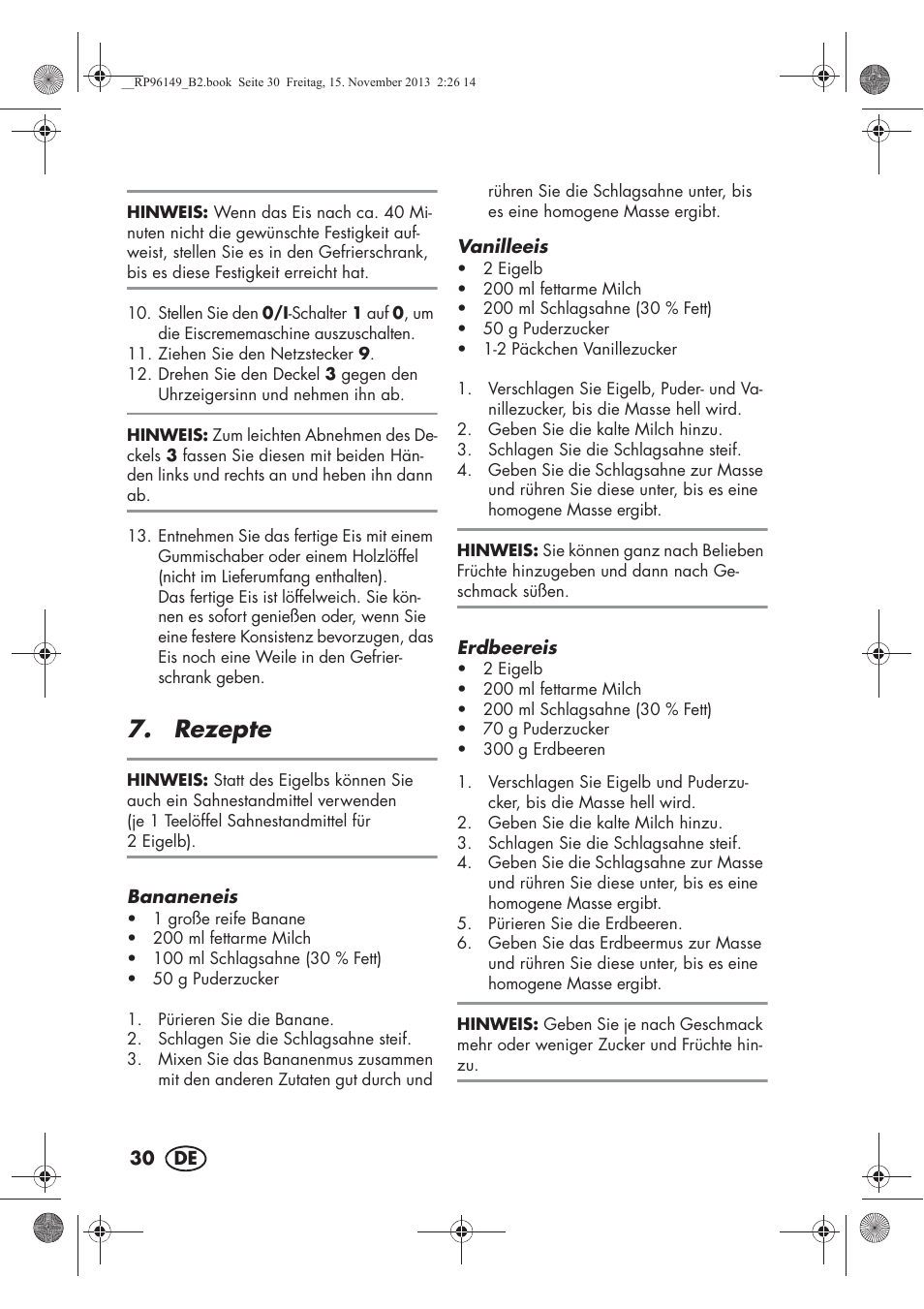 Rezepte | Silvercrest SECM 12 A1 User Manual | Page 32 / 46