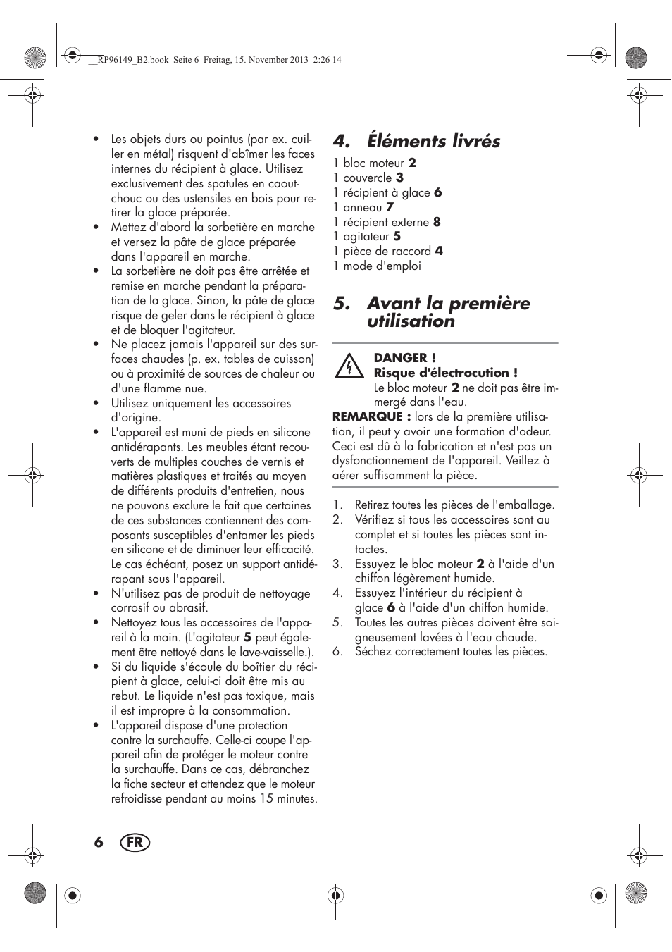 Éléments livrés, Avant la première utilisation | Silvercrest SECM 12 A1 User Manual | Page 8 / 46