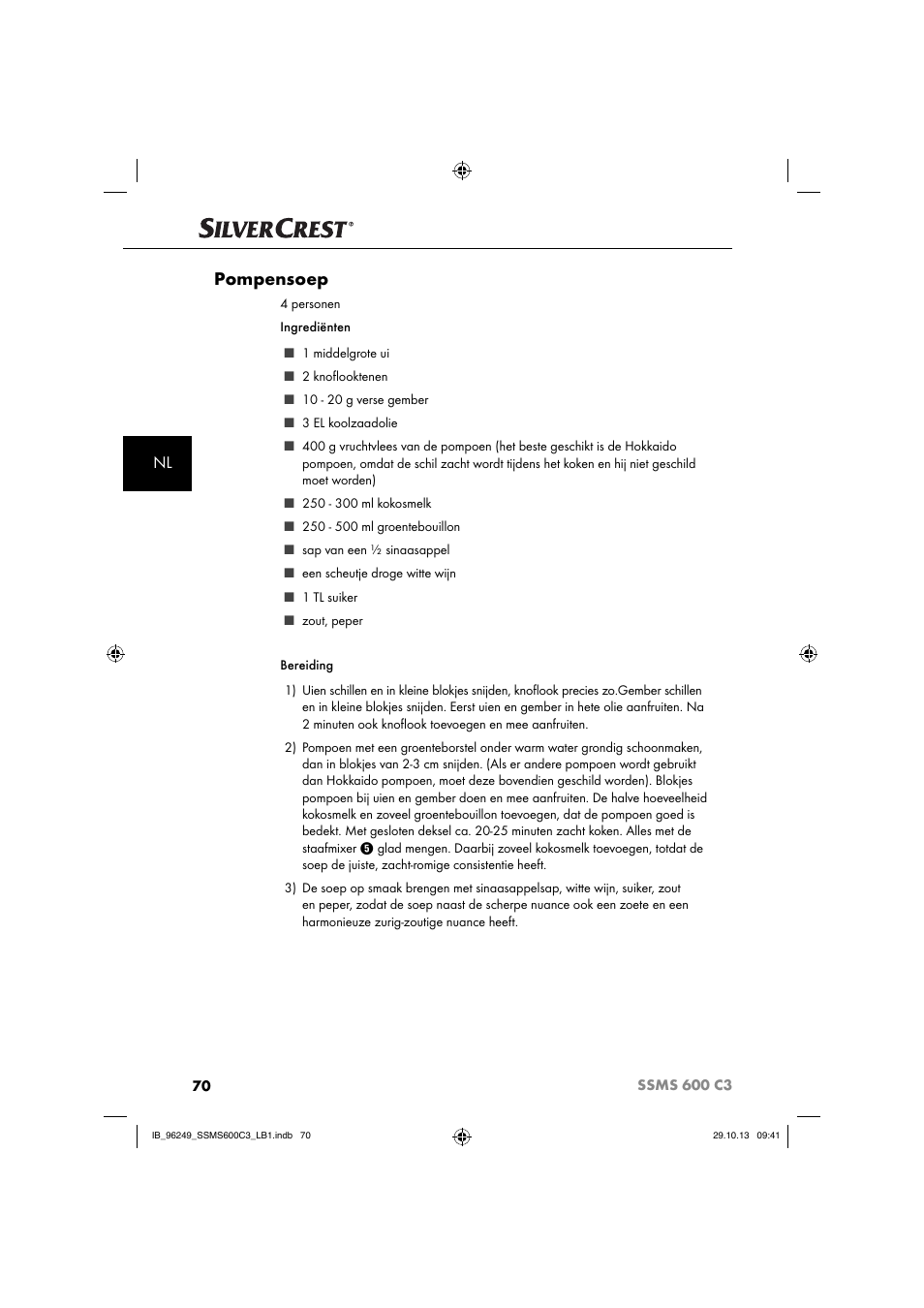 Pompensoep | Silvercrest SSMS 600 C3 User Manual | Page 73 / 94