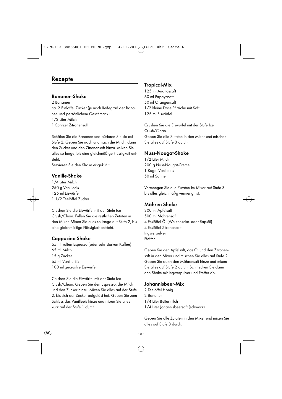 Rezepte | Silvercrest SSM 550 C1 User Manual | Page 9 / 53