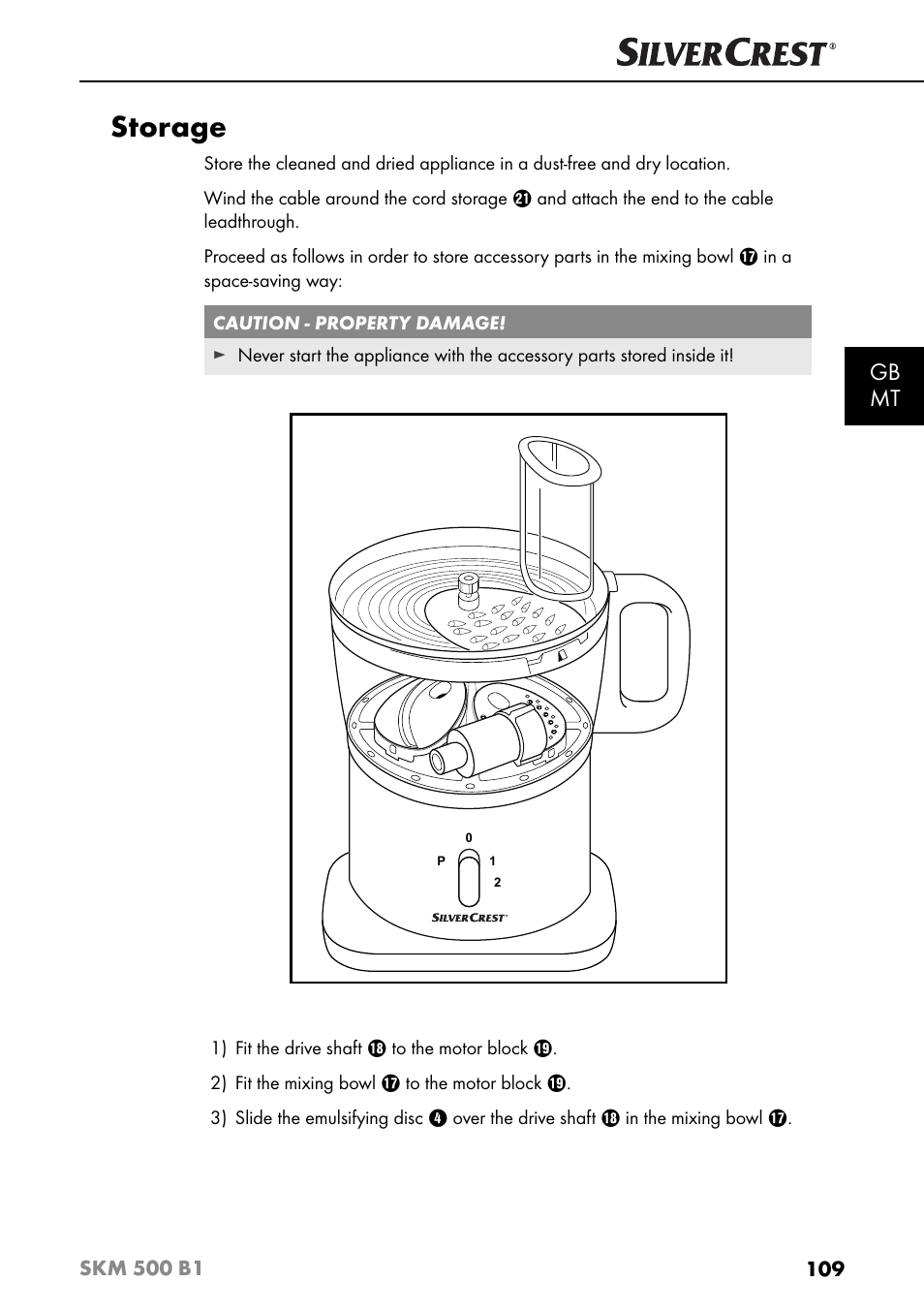 Storage, Gb mt | Silvercrest SKM 500 B1 User Manual | Page 112 / 154