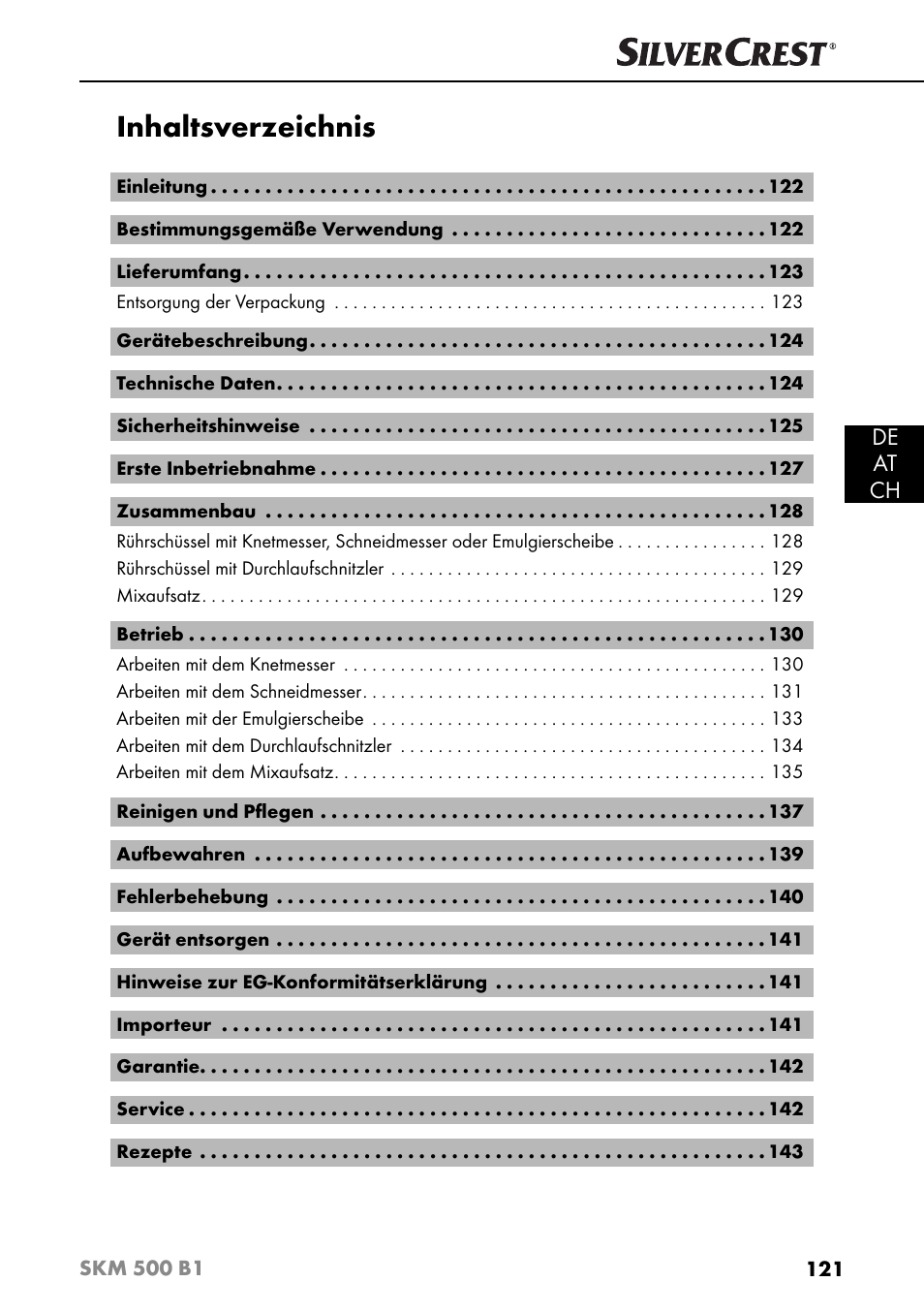Silvercrest SKM 500 B1 User Manual | Page 124 / 154