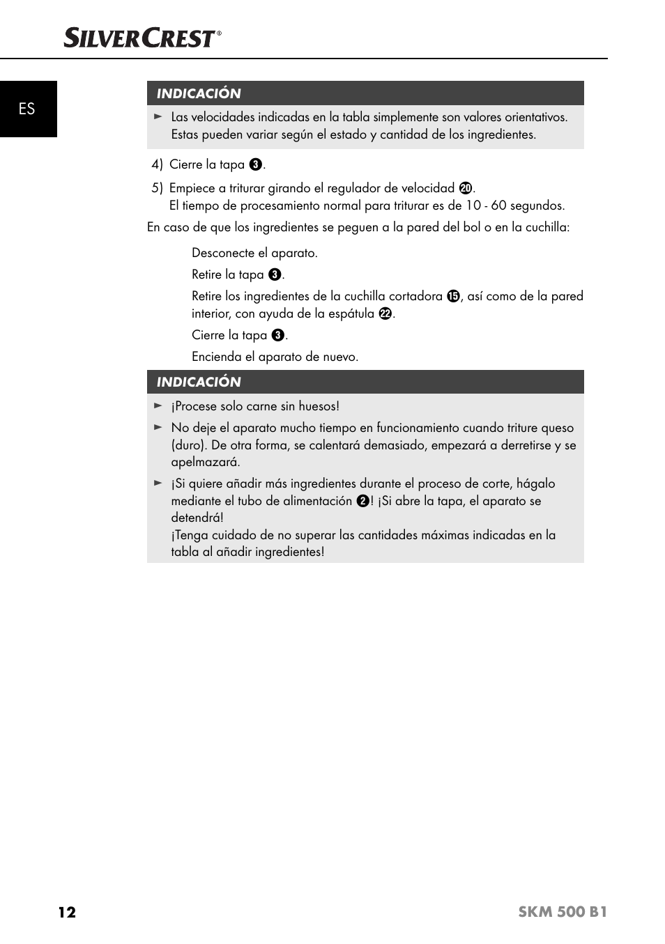 Silvercrest SKM 500 B1 User Manual | Page 15 / 154