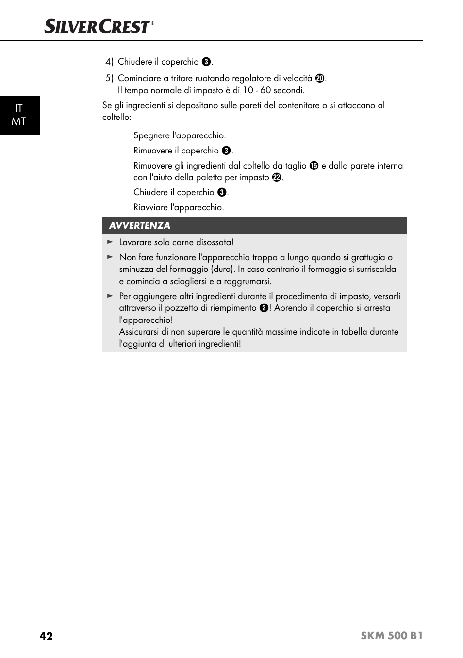 It mt | Silvercrest SKM 500 B1 User Manual | Page 45 / 154
