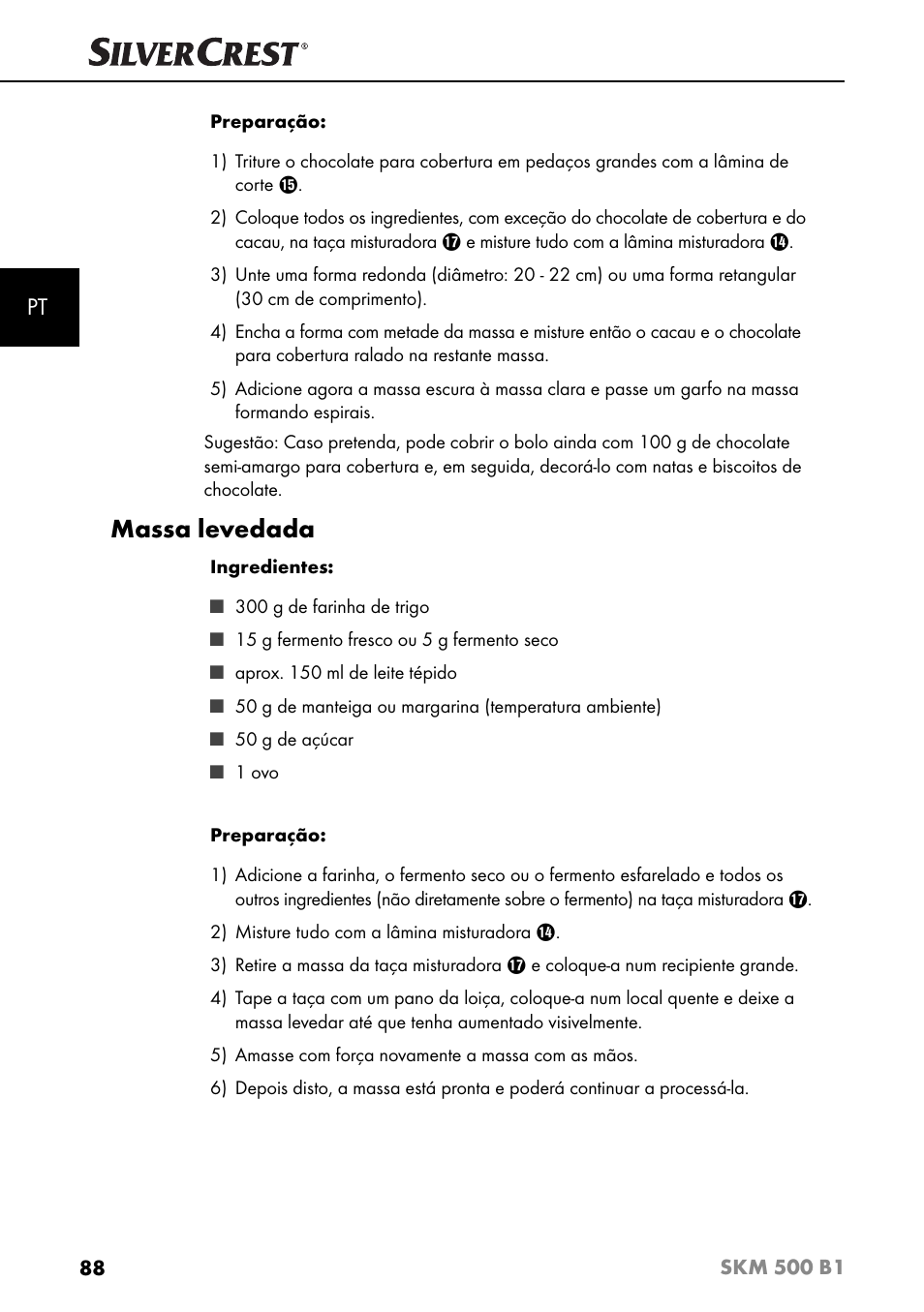 Massa levedada | Silvercrest SKM 500 B1 User Manual | Page 91 / 154