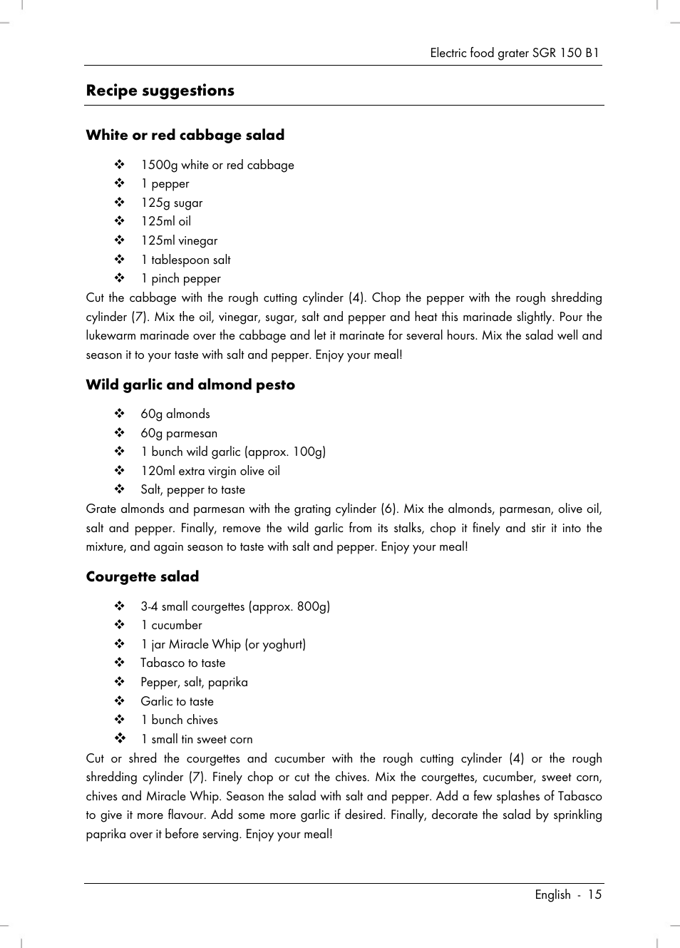 Silvercrest SGR 150 B1 User Manual | Page 17 / 106