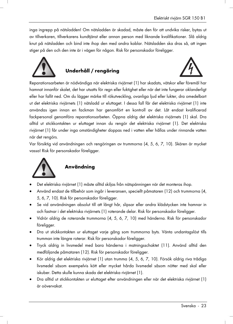 Silvercrest SGR 150 B1 User Manual | Page 25 / 106