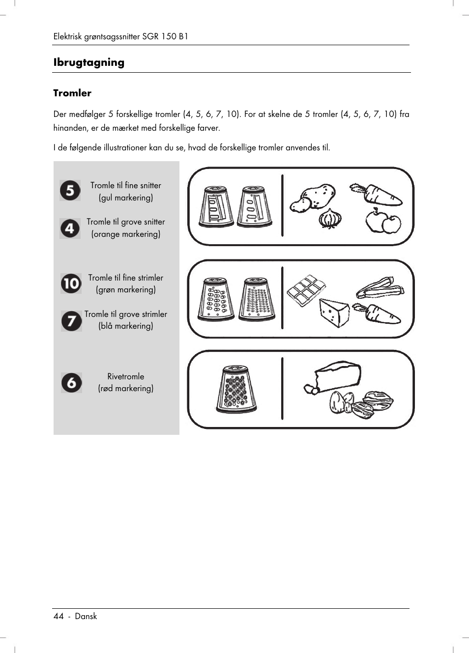 Ibrugtagning | Silvercrest SGR 150 B1 User Manual | Page 46 / 106