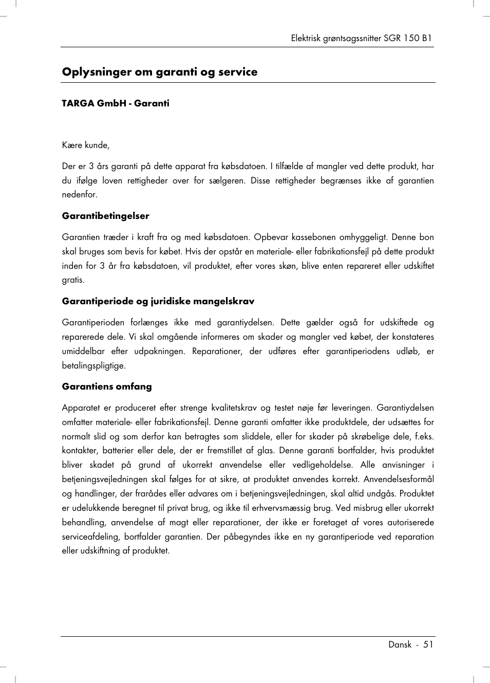 Oplysninger om garanti og service | Silvercrest SGR 150 B1 User Manual | Page 53 / 106