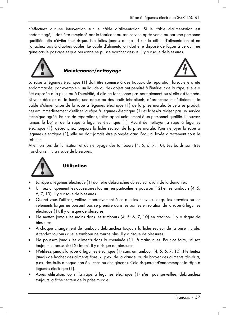 Silvercrest SGR 150 B1 User Manual | Page 59 / 106