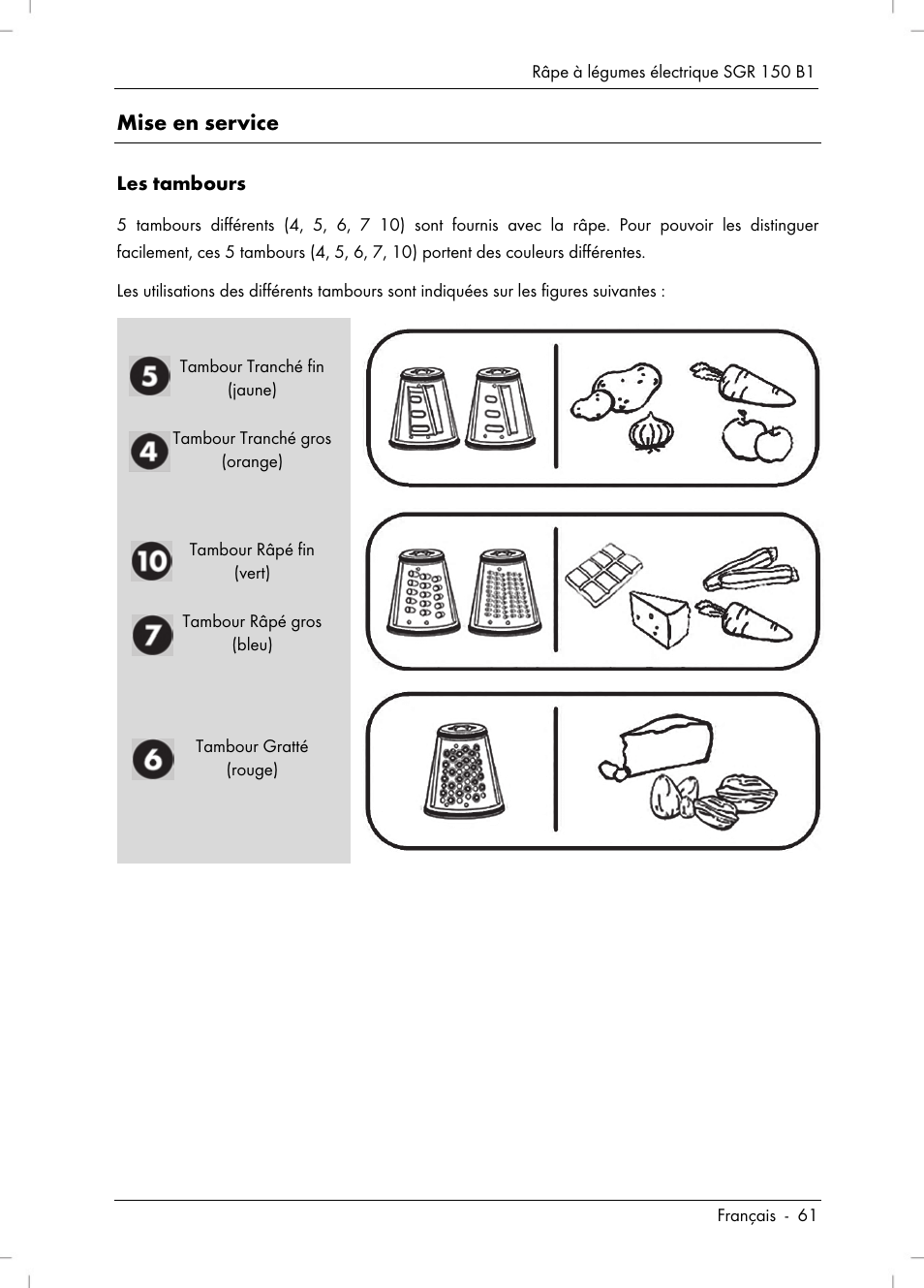 Mise en service | Silvercrest SGR 150 B1 User Manual | Page 63 / 106