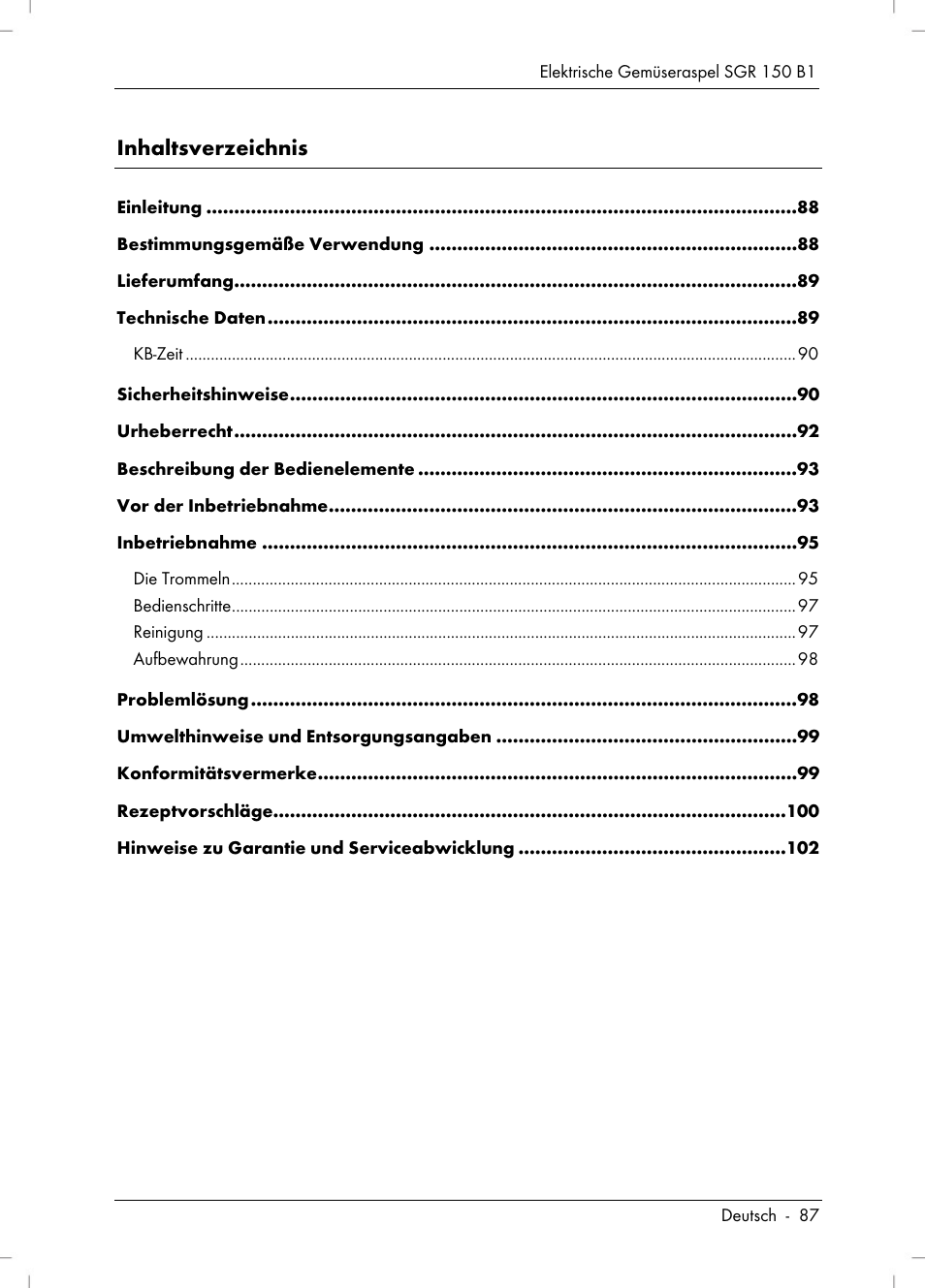 Silvercrest SGR 150 B1 User Manual | Page 89 / 106