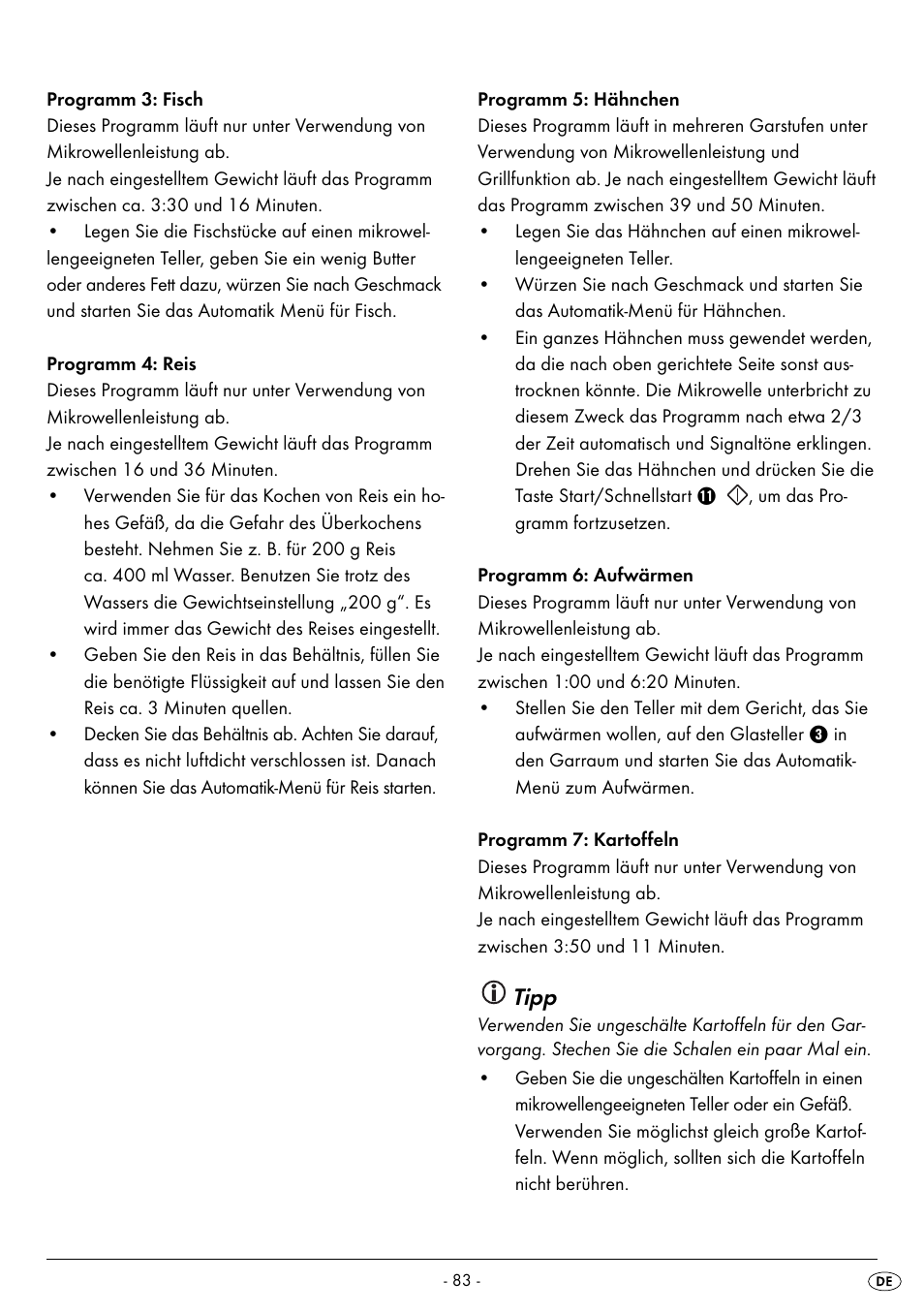 Tipp | Silvercrest SMW 800 B2 User Manual | Page 86 / 91