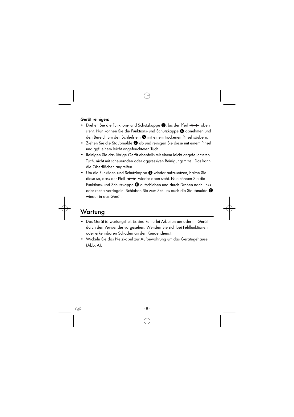 Wartung | Silvercrest SEAS 20 A1 User Manual | Page 11 / 54