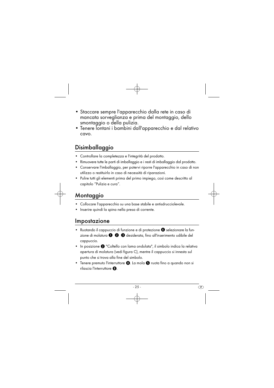 Disimballaggio, Montaggio, Impostazione | Q w e | Silvercrest SEAS 20 A1 User Manual | Page 28 / 54