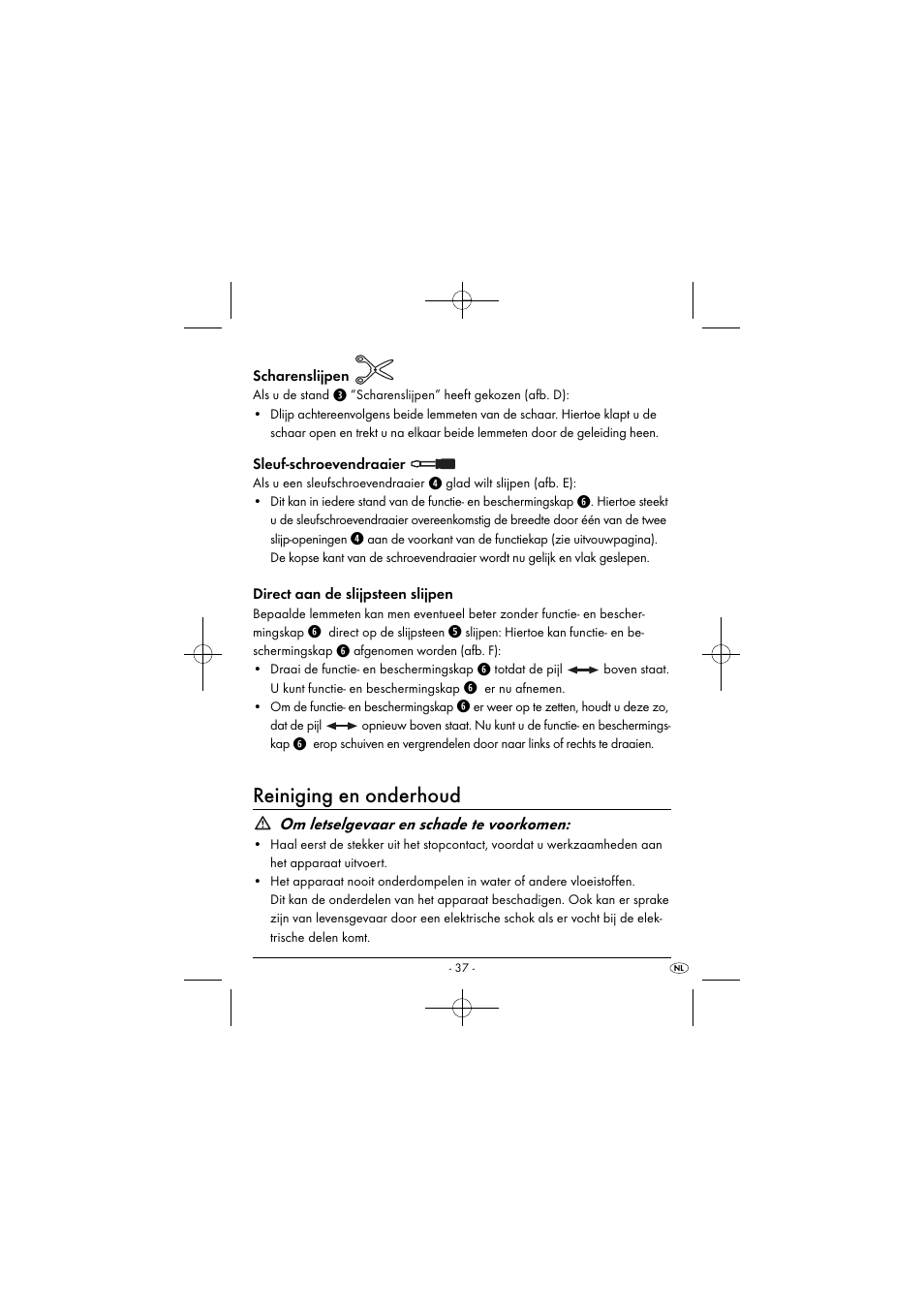 Reiniging en onderhoud, Om letselgevaar en schade te voorkomen | Silvercrest SEAS 20 A1 User Manual | Page 40 / 54