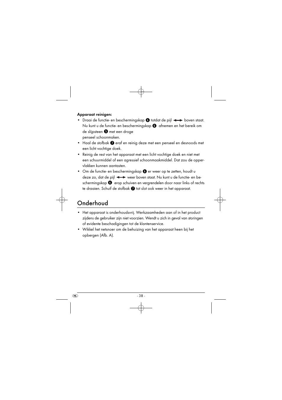 Onderhoud | Silvercrest SEAS 20 A1 User Manual | Page 41 / 54
