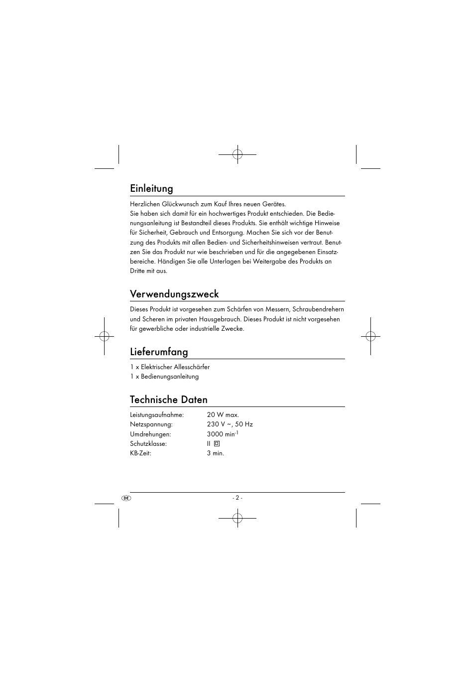 Einleitung, Verwendungszweck, Lieferumfang | Technische daten | Silvercrest SEAS 20 A1 User Manual | Page 5 / 54