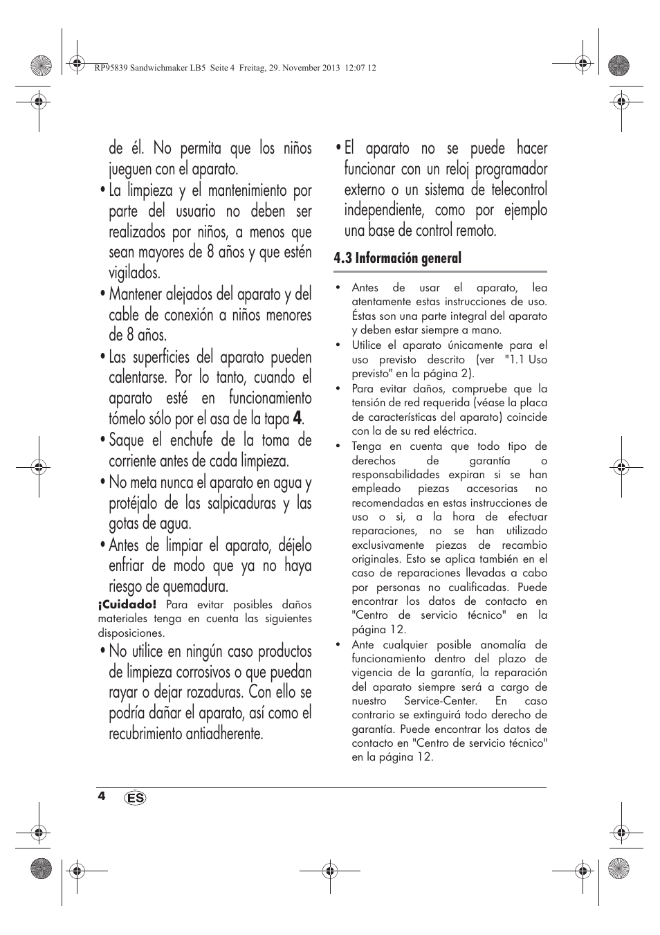 Silvercrest SSWM 1400 A1 User Manual | Page 6 / 58