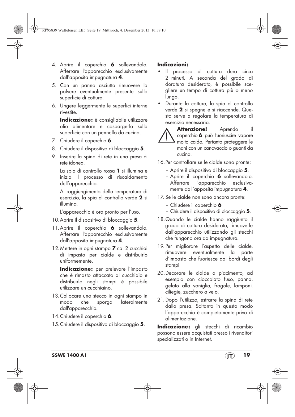 Silvercrest SSWE 1400 A1 User Manual | Page 21 / 58