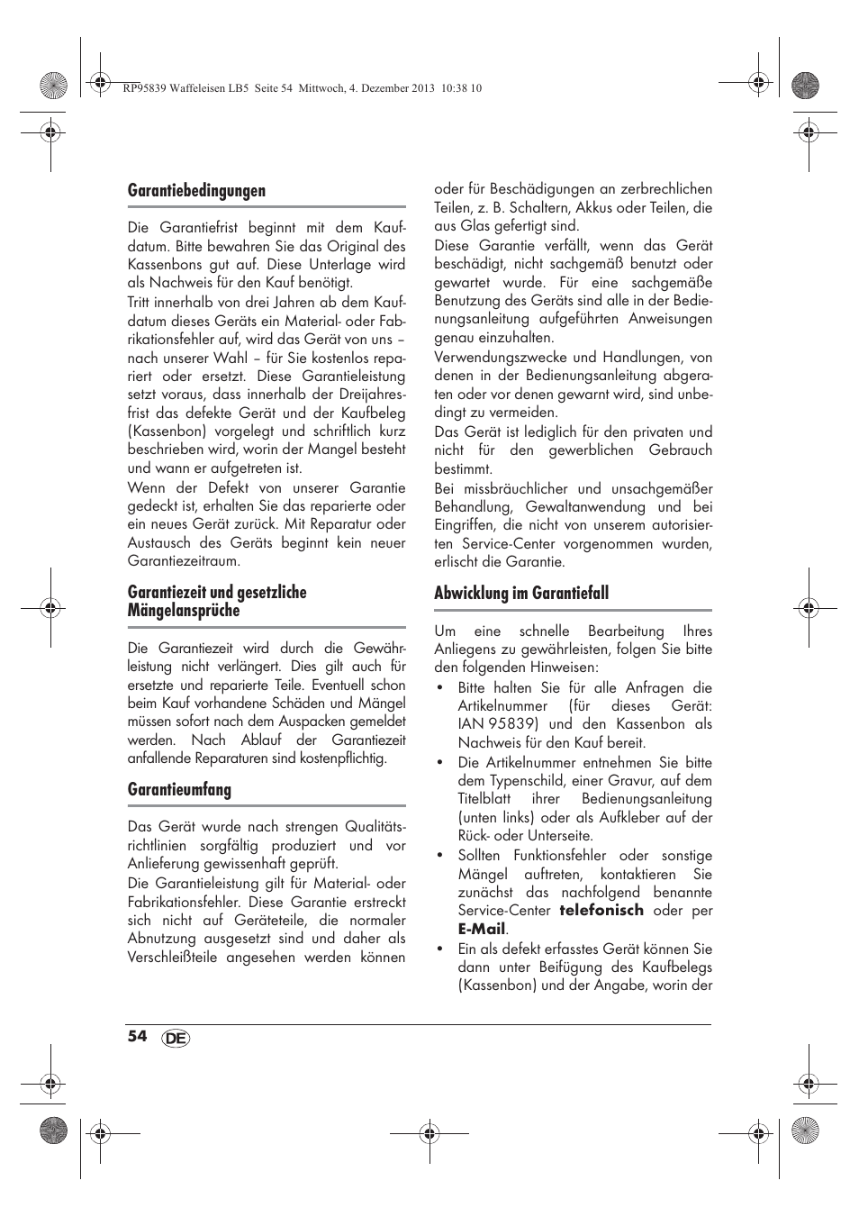 Silvercrest SSWE 1400 A1 User Manual | Page 56 / 58