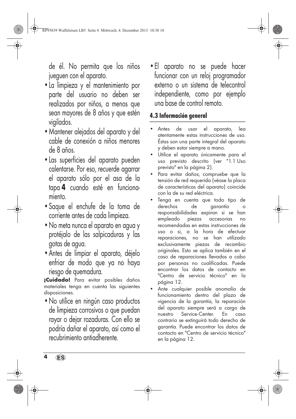 Silvercrest SSWE 1400 A1 User Manual | Page 6 / 58