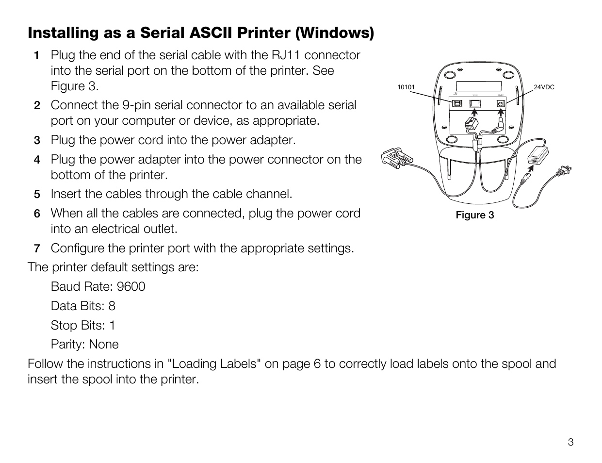 Installing as a serial ascii printer (windows) | Dymo SE450 User Manual | Page 5 / 12