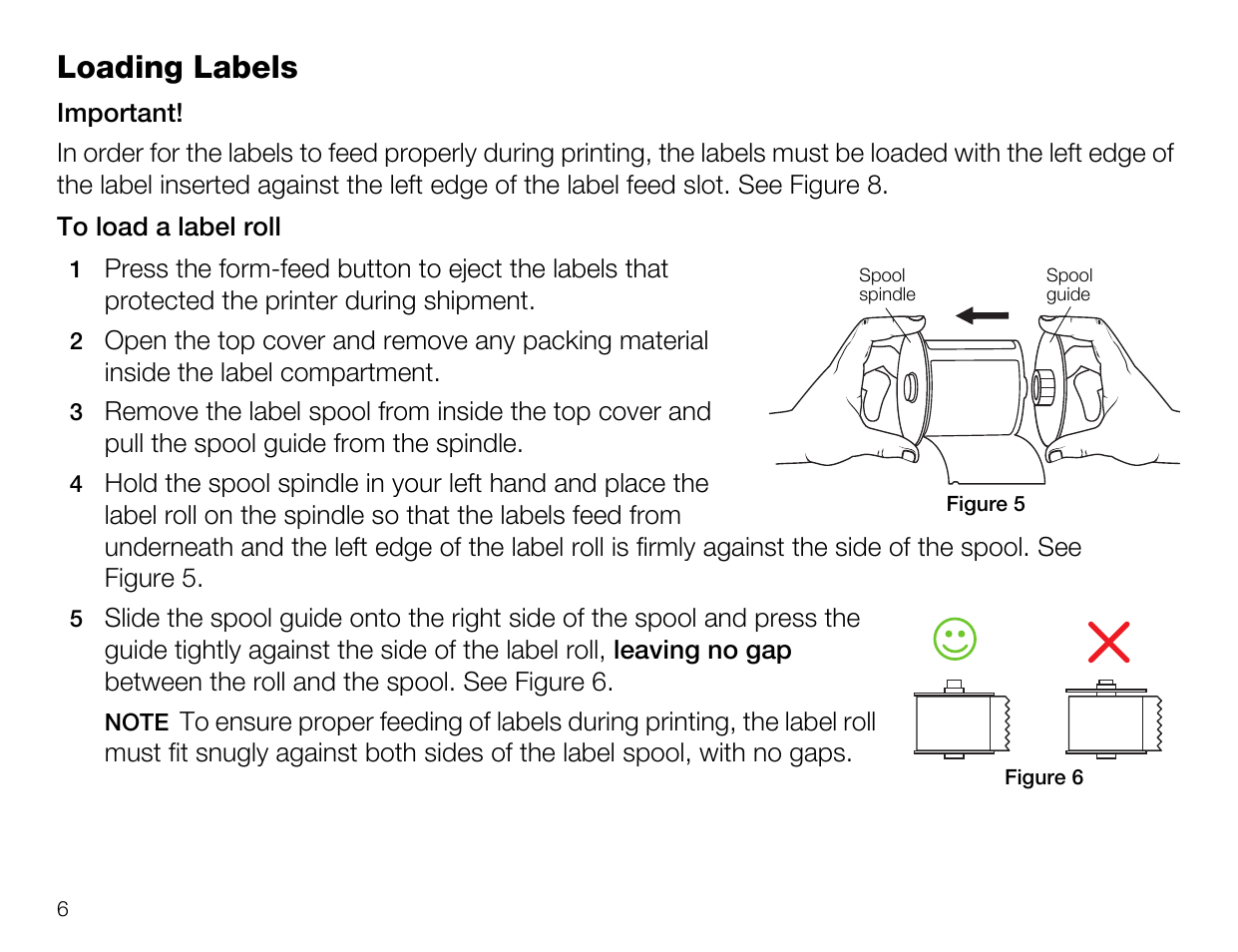 Loading labels | Dymo SE450 User Manual | Page 8 / 12