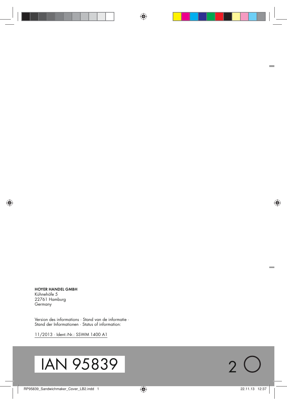 Silvercrest SSWM 1400 A1 User Manual | Page 46 / 46