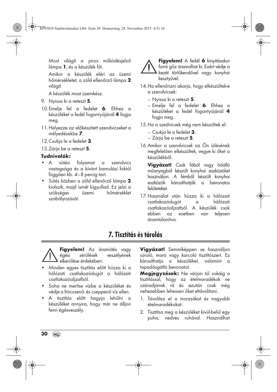 Tisztítás és tárolás | Silvercrest SSWM 1400 A1 User Manual | Page 32 / 78