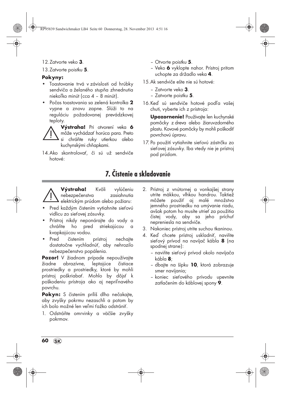 Čistenie a skladovanie | Silvercrest SSWM 1400 A1 User Manual | Page 62 / 78