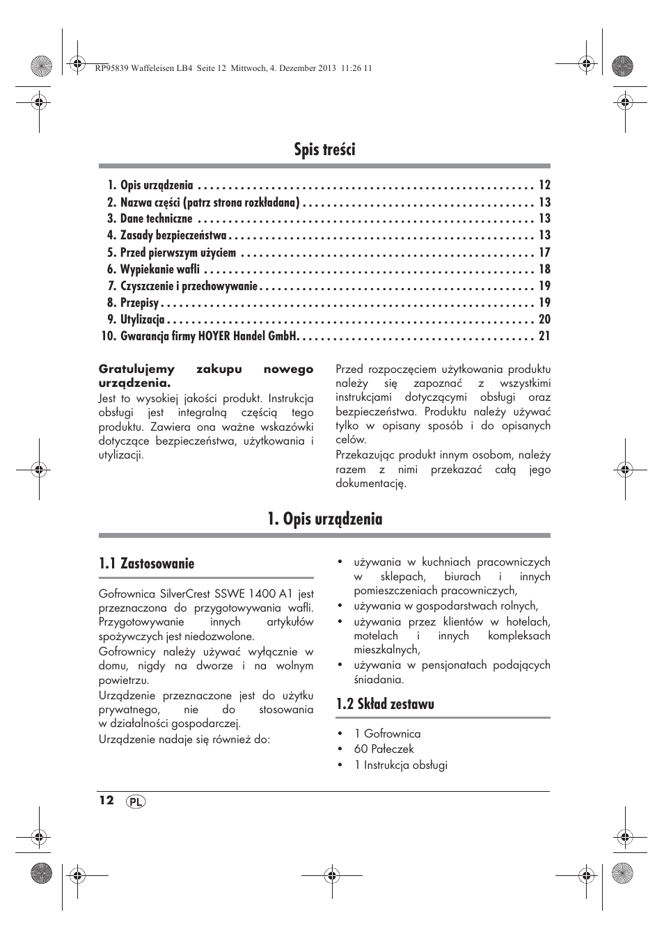 Silvercrest SSWE 1400 A1 User Manual | Page 14 / 78