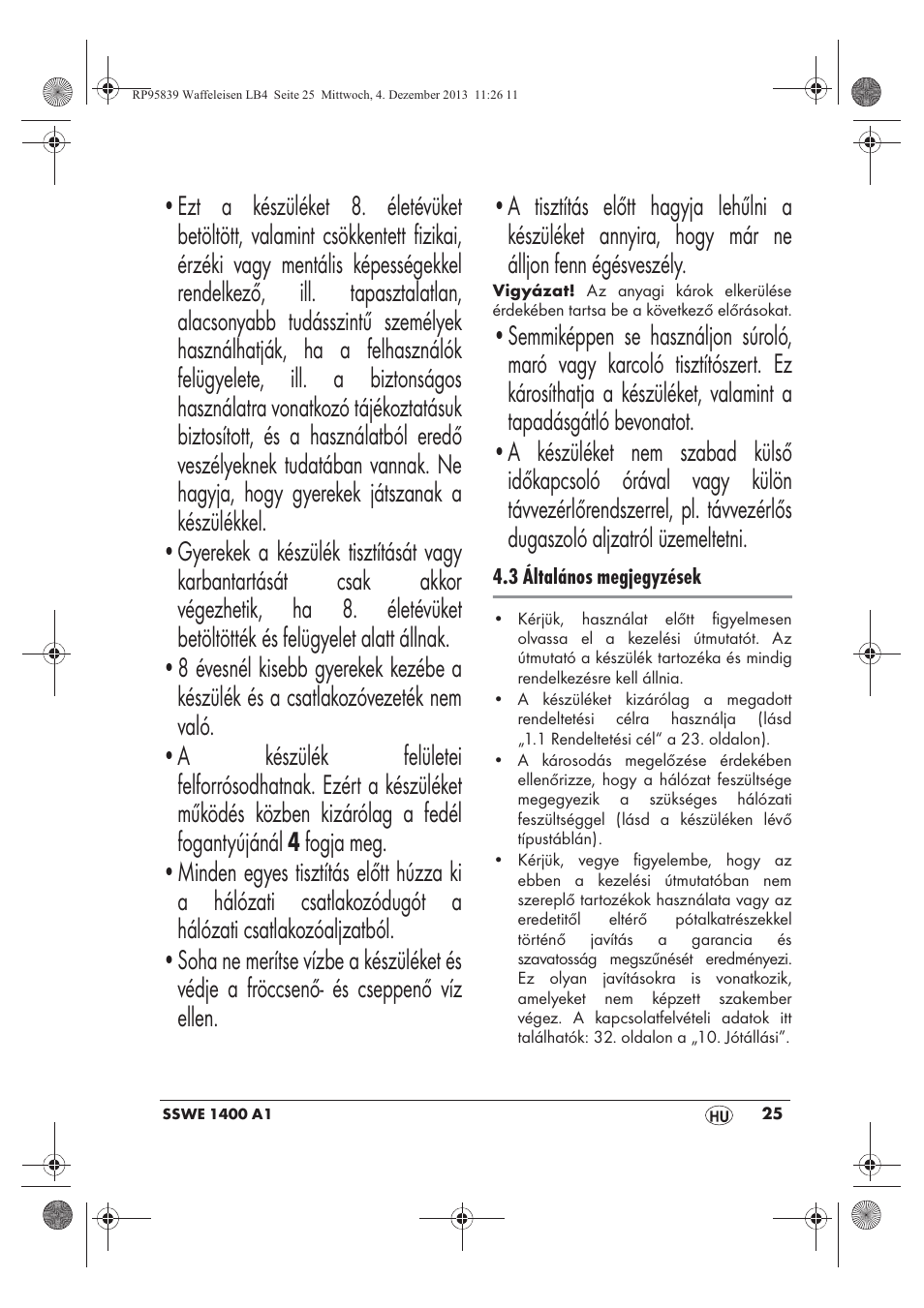 Silvercrest SSWE 1400 A1 User Manual | Page 27 / 78