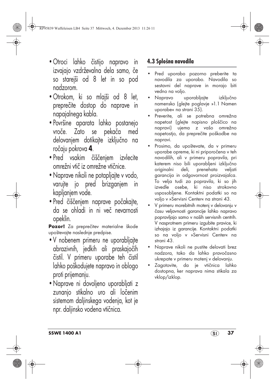 Silvercrest SSWE 1400 A1 User Manual | Page 39 / 78