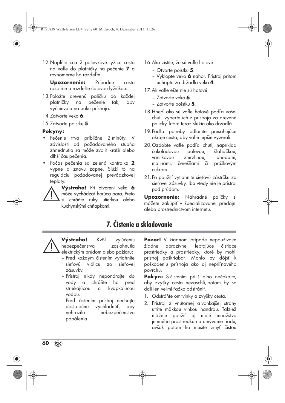 Čistenie a skladovanie | Silvercrest SSWE 1400 A1 User Manual | Page 62 / 78