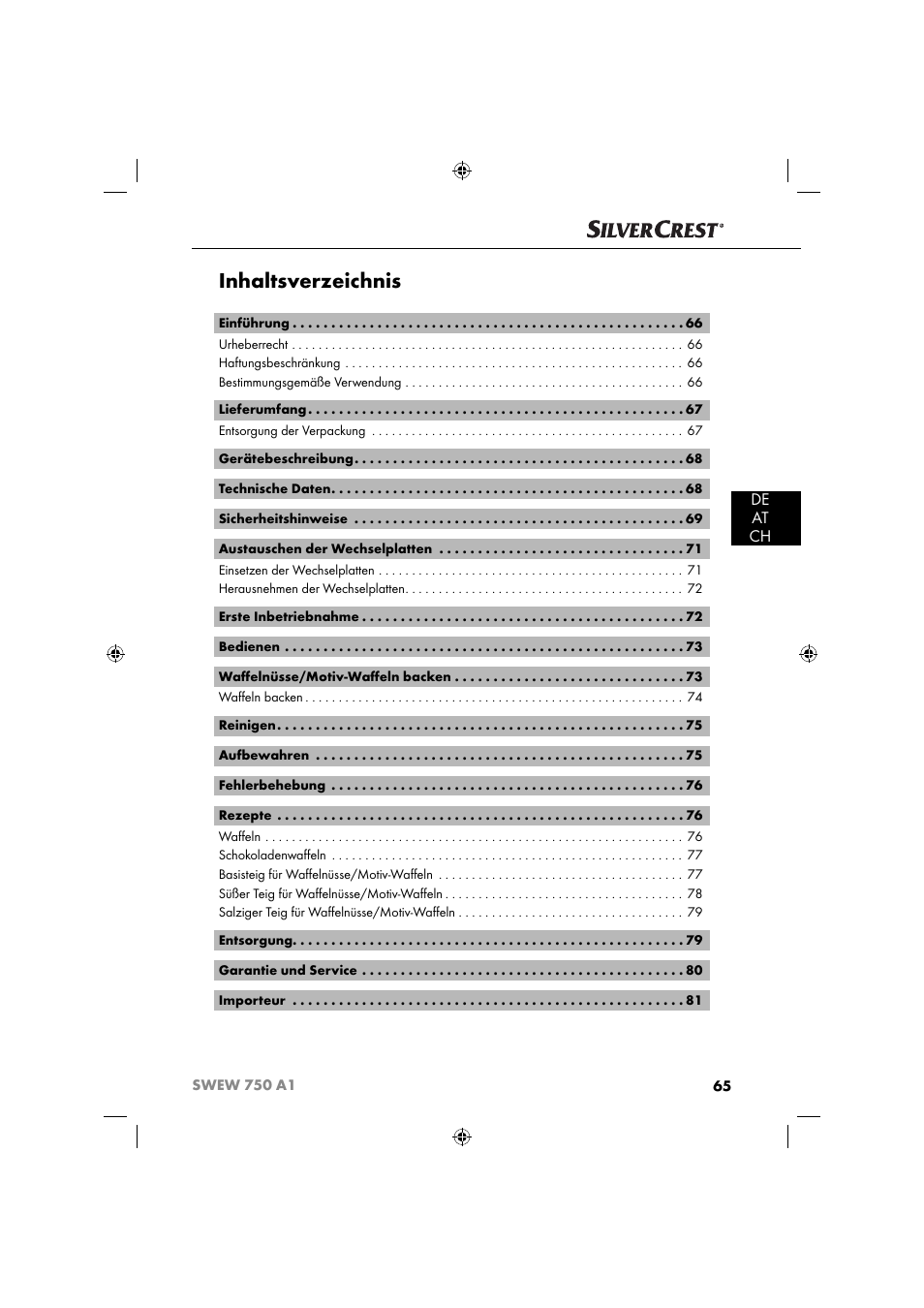 Silvercrest SWEW 750 A1 User Manual | Page 68 / 85