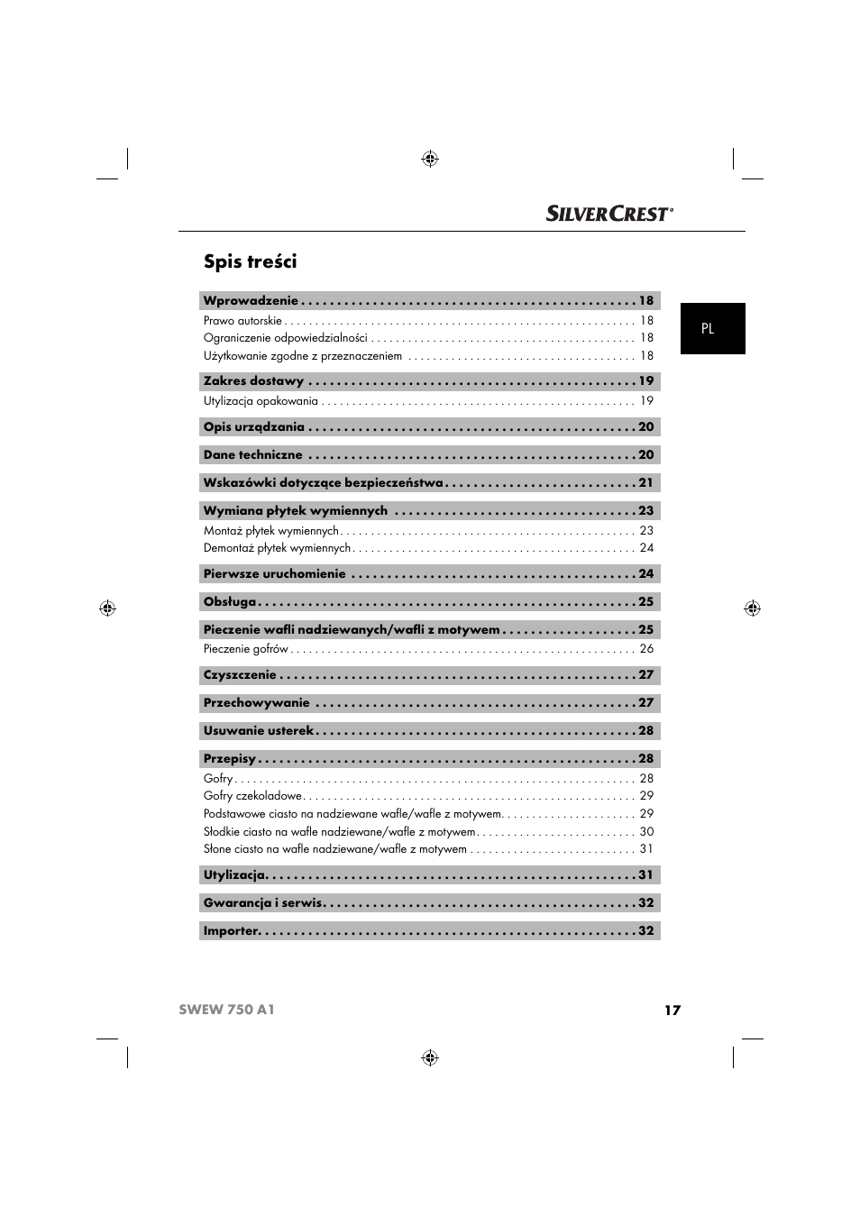 Silvercrest SWEW 750 A1 User Manual | Page 20 / 101