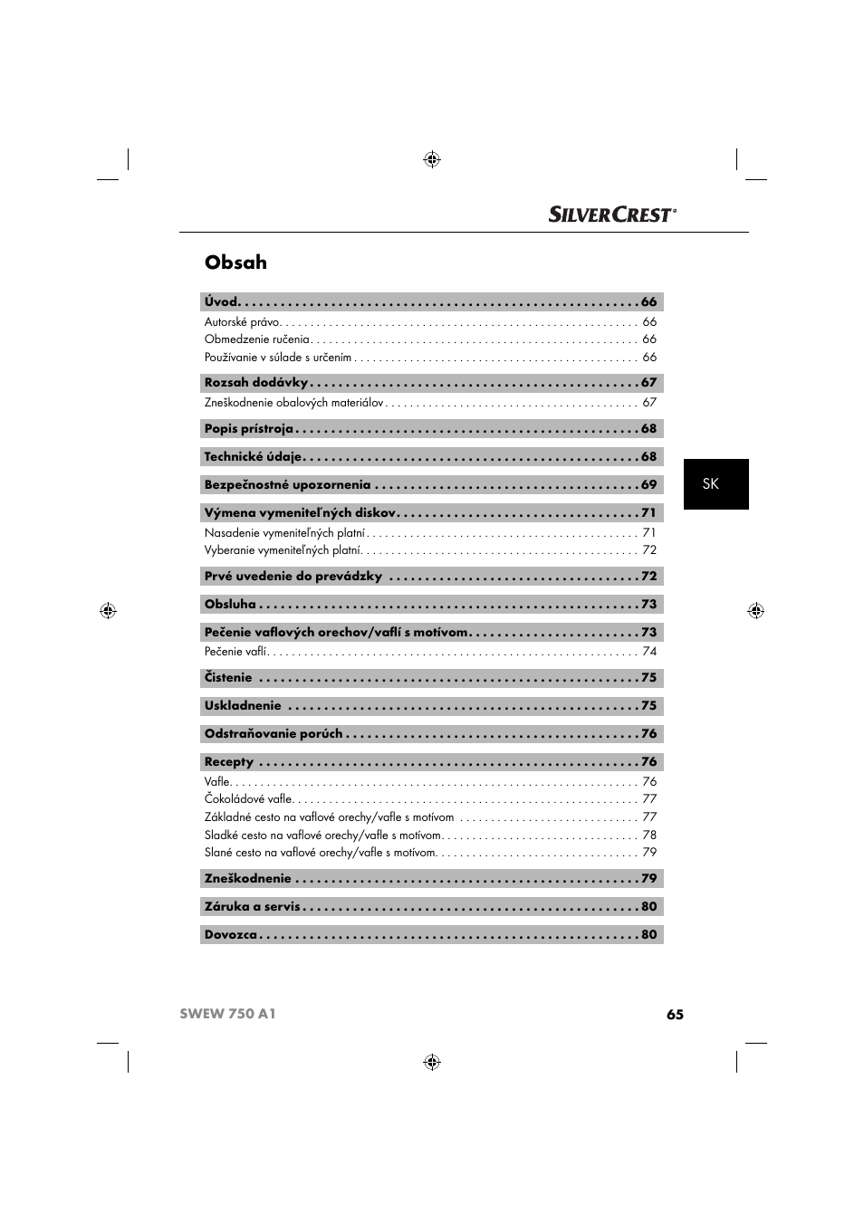 Silvercrest SWEW 750 A1 User Manual | Page 68 / 101
