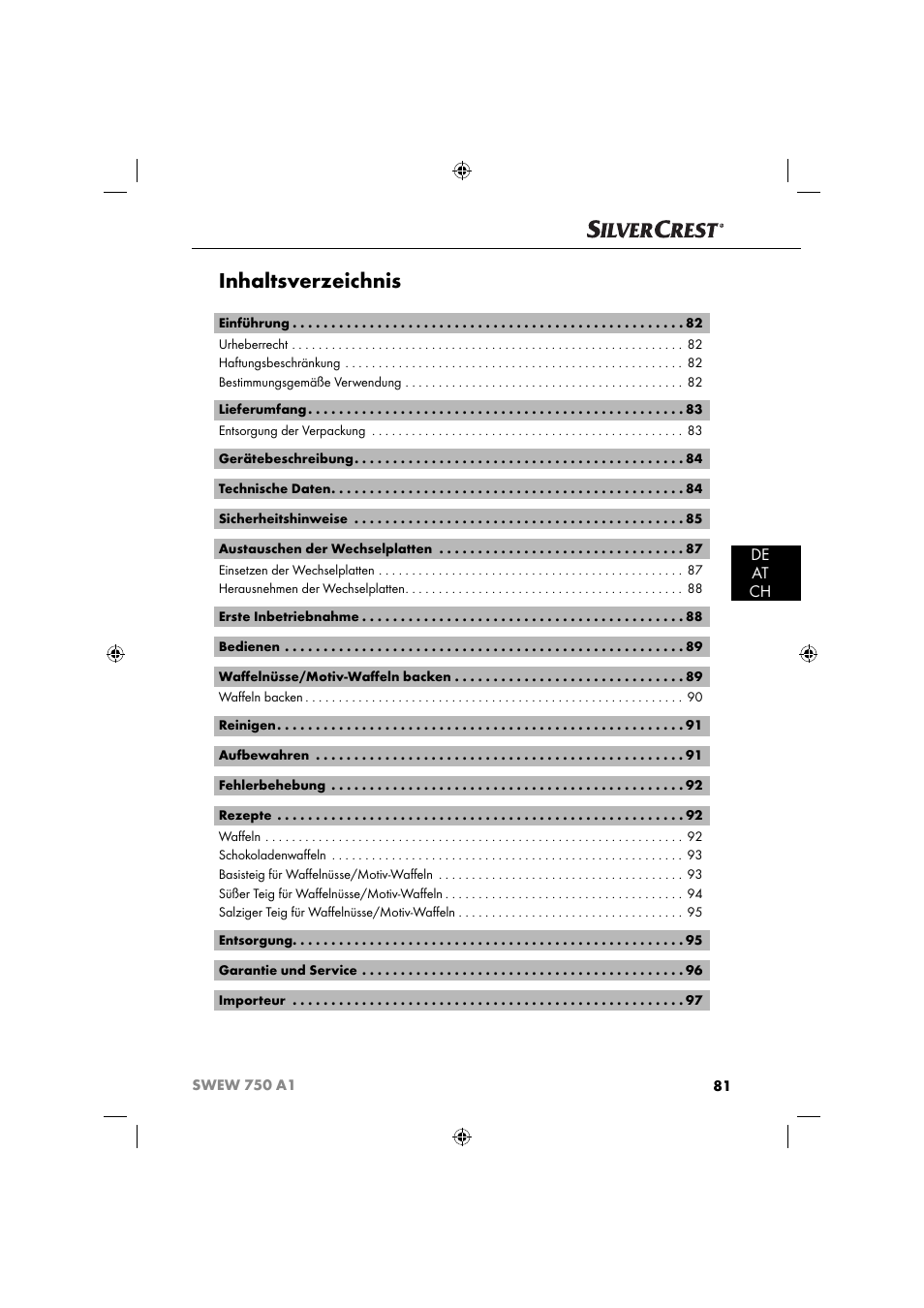 Silvercrest SWEW 750 A1 User Manual | Page 84 / 101