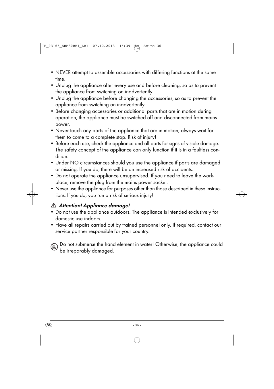 Silvercrest SHM 300 B1 User Manual | Page 39 / 43