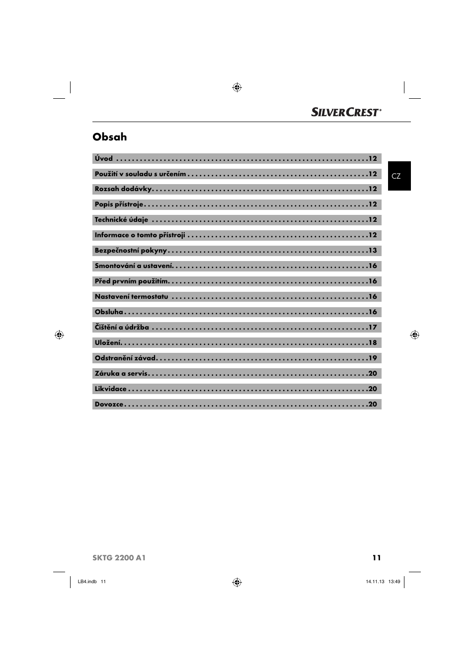 Silvercrest SKTG 2200 A1 User Manual | Page 14 / 44