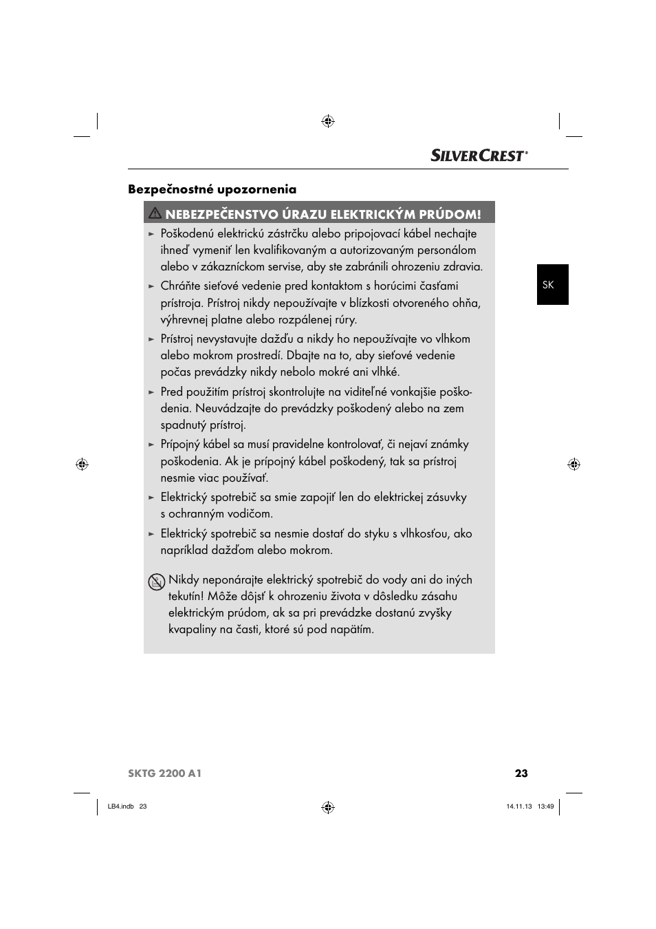 Silvercrest SKTG 2200 A1 User Manual | Page 26 / 44